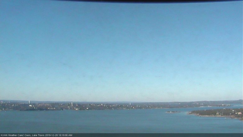 Lake Travis webcam, December 28, 2018 9:20 AM CT