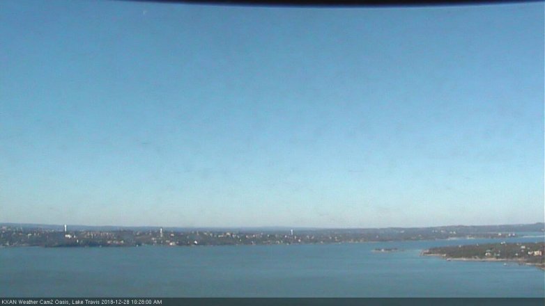 Lake Travis webcam, December 28, 2018 9:30 AM CT