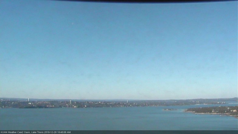 Lake Travis webcam, December 28, 2018 9:50 AM CT
