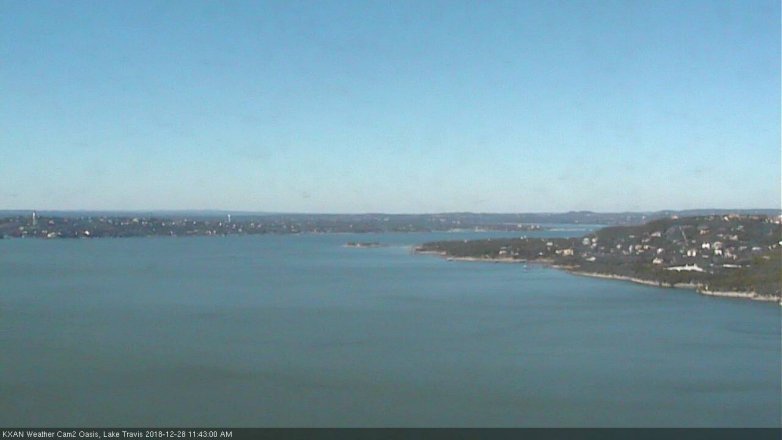 Lake Travis webcam, December 28, 2018 10:45 AM CT