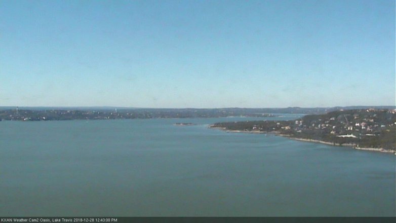 Lake Travis webcam, December 28, 2018 11:45 AM CT