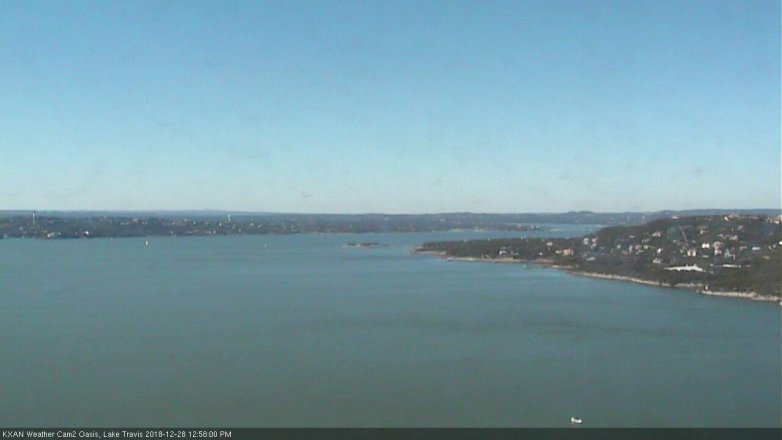 Lake Travis webcam, December 28, 2018 12:00 PM CT