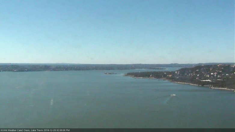 Lake Travis webcam, December 28, 2018 1:10 PM CT