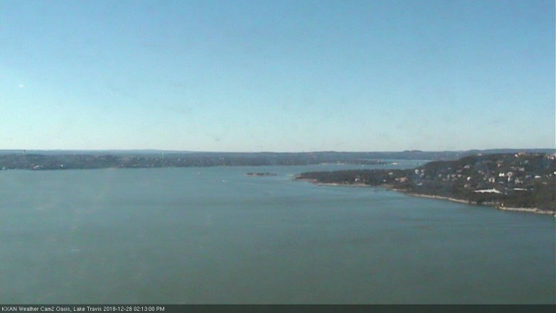 Lake Travis webcam, December 28, 2018 1:15 PM CT