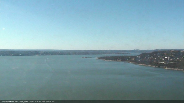 Lake Travis webcam, December 28, 2018 1:35 PM CT