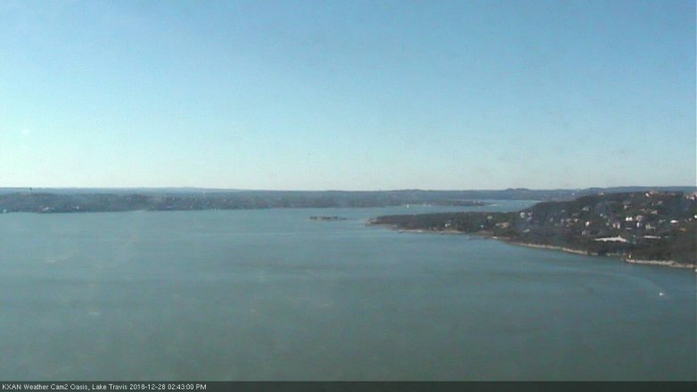 Lake Travis webcam, December 28, 2018 1:45 PM CT