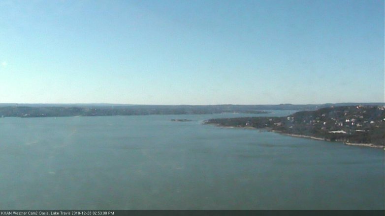 Lake Travis webcam, December 28, 2018 1:55 PM CT