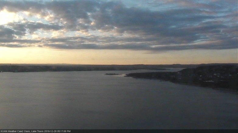 Lake Travis webcam, December 28, 2018 4:20 PM CT