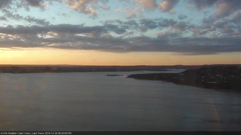 Lake Travis webcam, December 28, 2018 4:30 PM CT