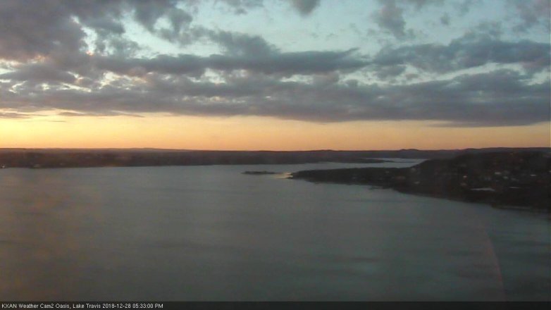 Lake Travis webcam, December 28, 2018 4:35 PM CT