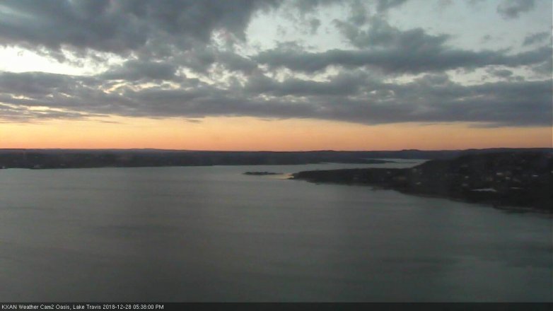 Lake Travis webcam, December 28, 2018 4:40 PM CT
