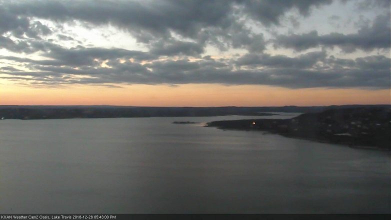 Lake Travis webcam, December 28, 2018 4:45 PM CT