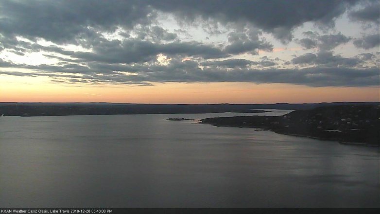 Lake Travis webcam, December 28, 2018 4:50 PM CT