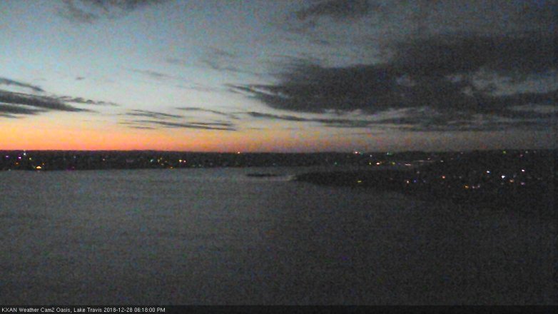 Lake Travis webcam, December 28, 2018 5:20 PM CT