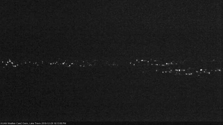 Lake Travis webcam, December 28, 2018 9:15 PM CT