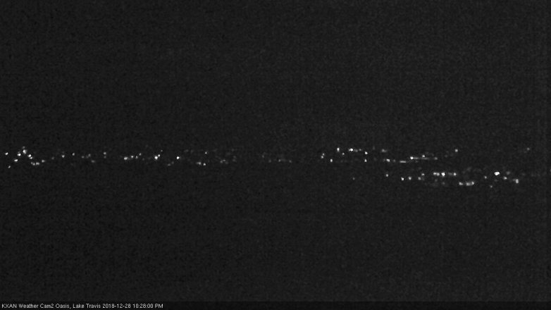Lake Travis webcam, December 28, 2018 9:30 PM CT