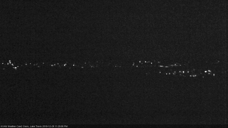 Lake Travis webcam, December 28, 2018 10:30 PM CT