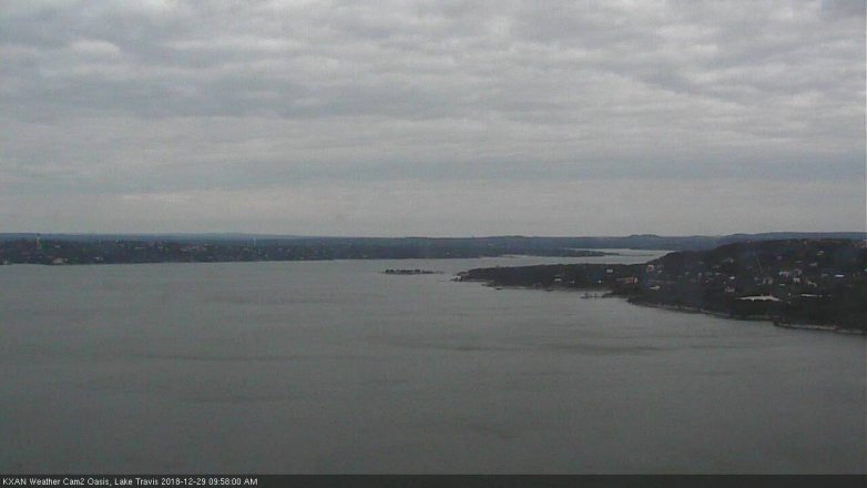 Lake Travis webcam, December 29, 2018 9:00 AM CT