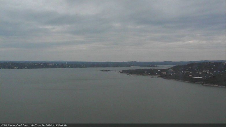 Lake Travis webcam, December 29, 2018 9:55 AM CT