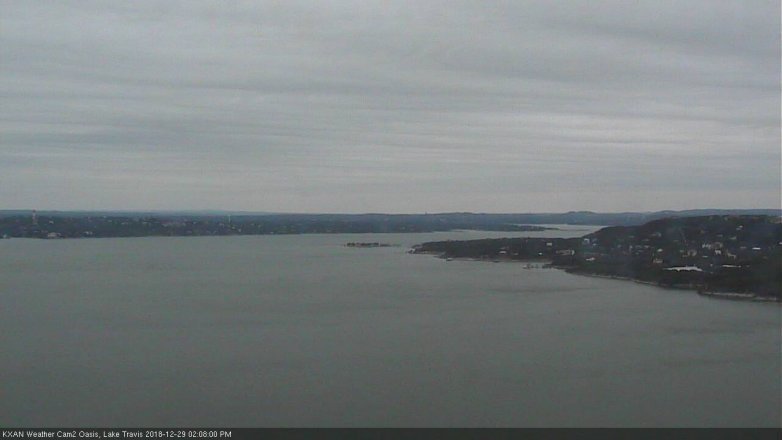 Lake Travis webcam, December 29, 2018 1:10 PM CT