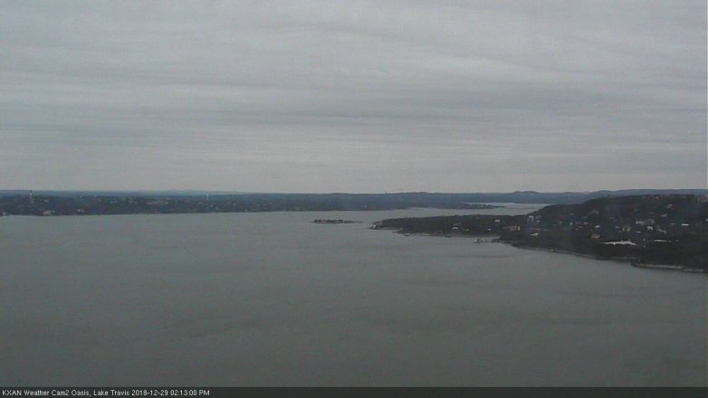 Lake Travis webcam, December 29, 2018 1:15 PM CT