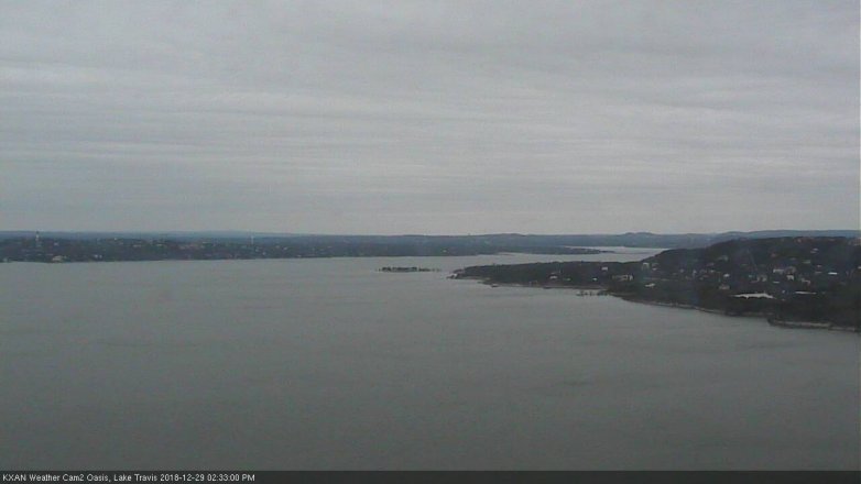 Lake Travis webcam, December 29, 2018 1:35 PM CT