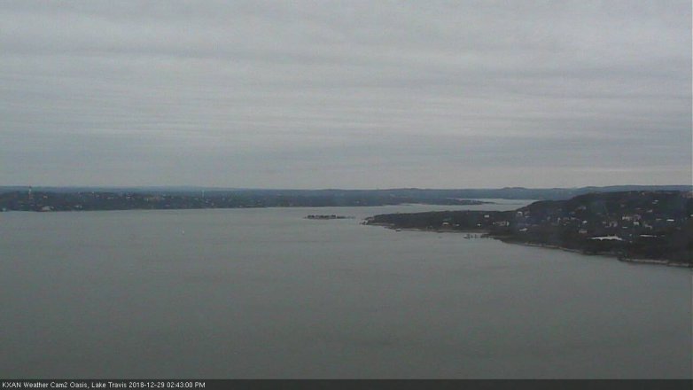 Lake Travis webcam, December 29, 2018 1:45 PM CT