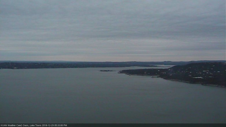 Lake Travis webcam, December 29, 2018 4:35 PM CT