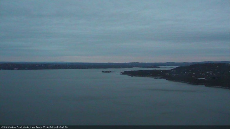 Lake Travis webcam, December 29, 2018 4:40 PM CT