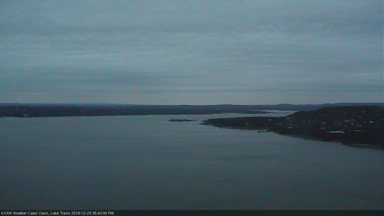 Lake Travis webcam, December 29, 2018 4:45 PM CT