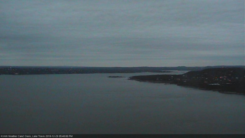 Lake Travis webcam, December 29, 2018 4:50 PM CT