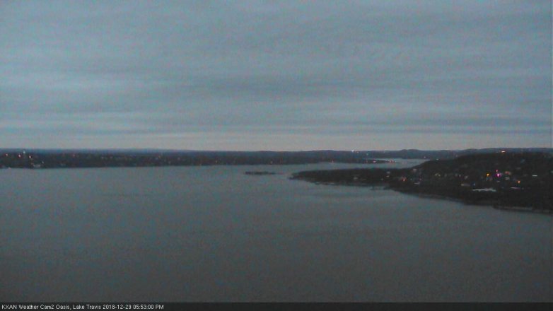 Lake Travis webcam, December 29, 2018 4:55 PM CT