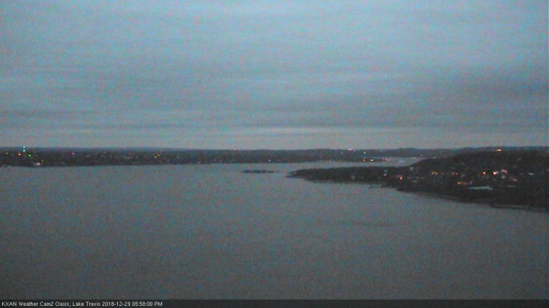 Lake Travis webcam, December 29, 2018 5:00 PM CT