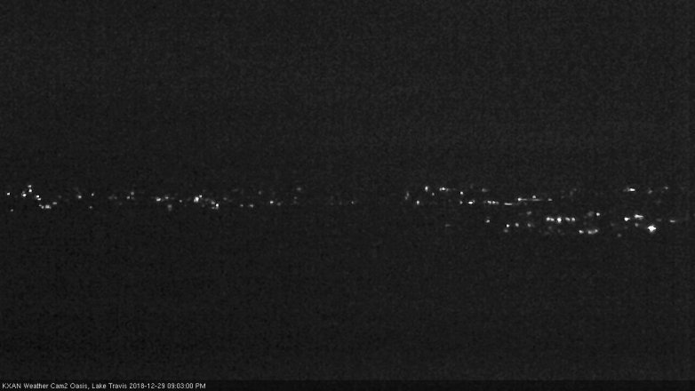 Lake Travis webcam, December 29, 2018 8:05 PM CT