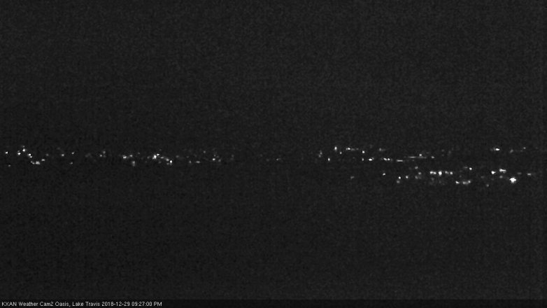 Lake Travis webcam, December 29, 2018 8:30 PM CT