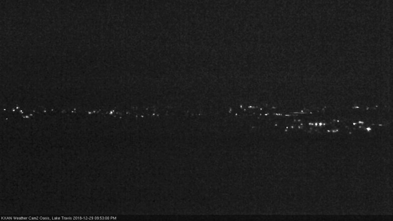 Lake Travis webcam, December 29, 2018 8:55 PM CT