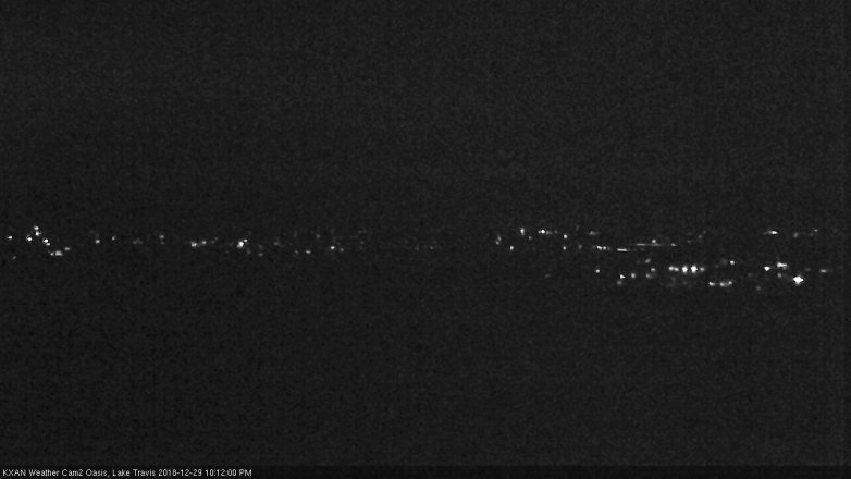 Lake Travis webcam, December 29, 2018 9:15 PM CT