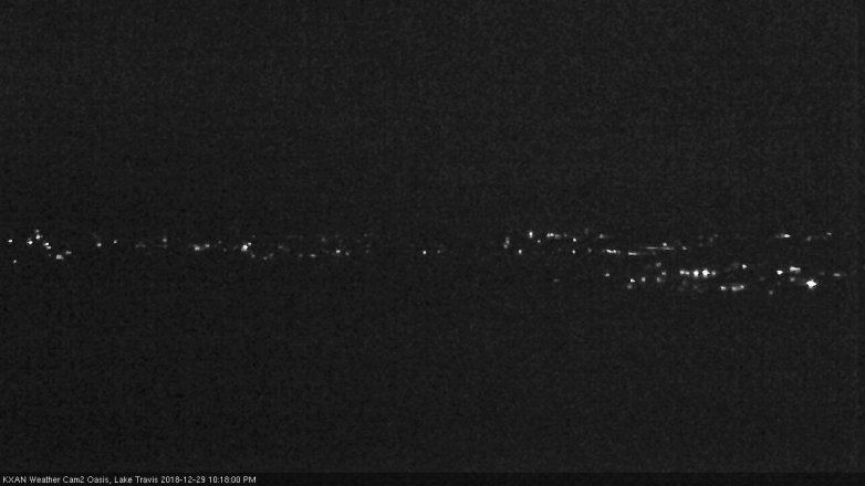 Lake Travis webcam, December 29, 2018 9:20 PM CT