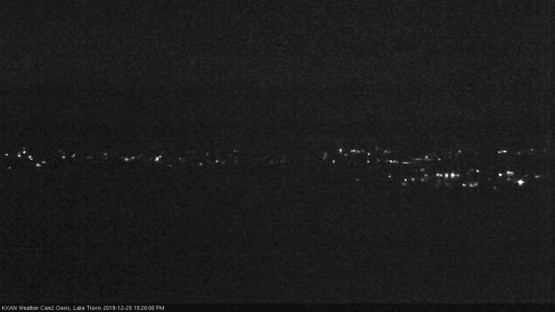 Lake Travis webcam, December 29, 2018 9:30 PM CT