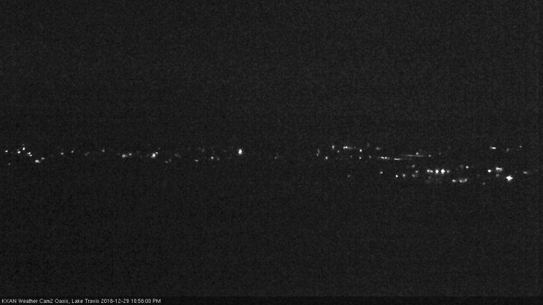 Lake Travis webcam, December 29, 2018 10:00 PM CT