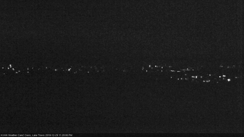 Lake Travis webcam, December 29, 2018 10:30 PM CT