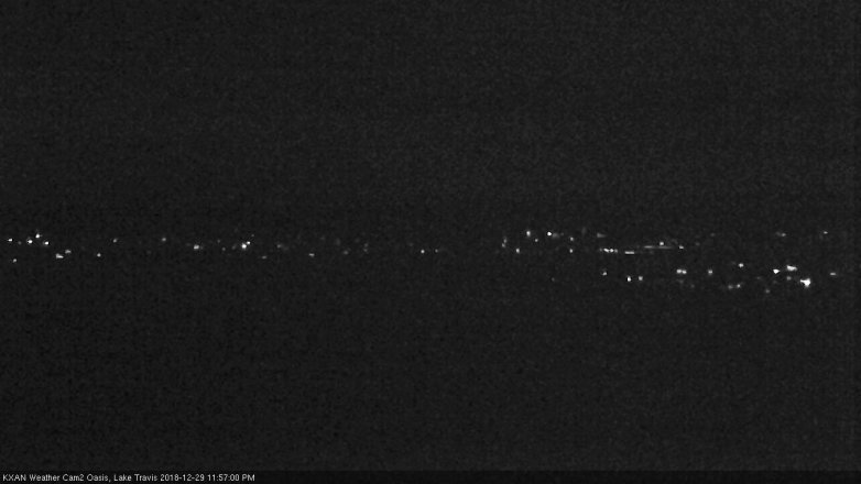 Lake Travis webcam, December 29, 2018 11:00 PM CT