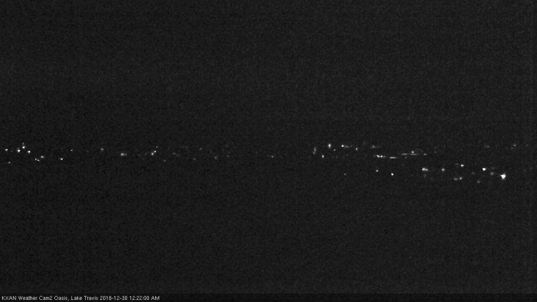 Lake Travis webcam, December 29, 2018 11:25 PM CT