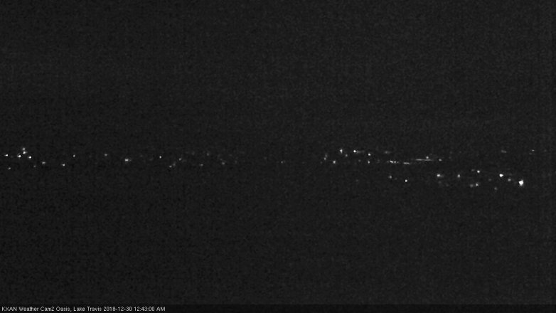Lake Travis webcam, December 29, 2018 11:45 PM CT