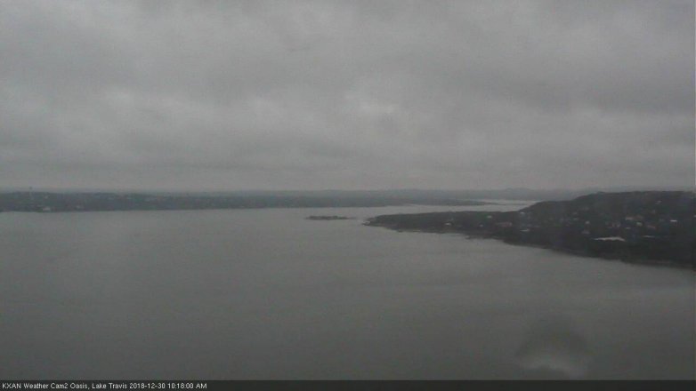 Lake Travis webcam, December 30, 2018 9:20 AM CT