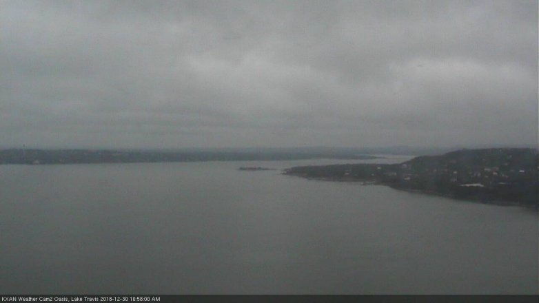 Lake Travis webcam, December 30, 2018 10:00 AM CT