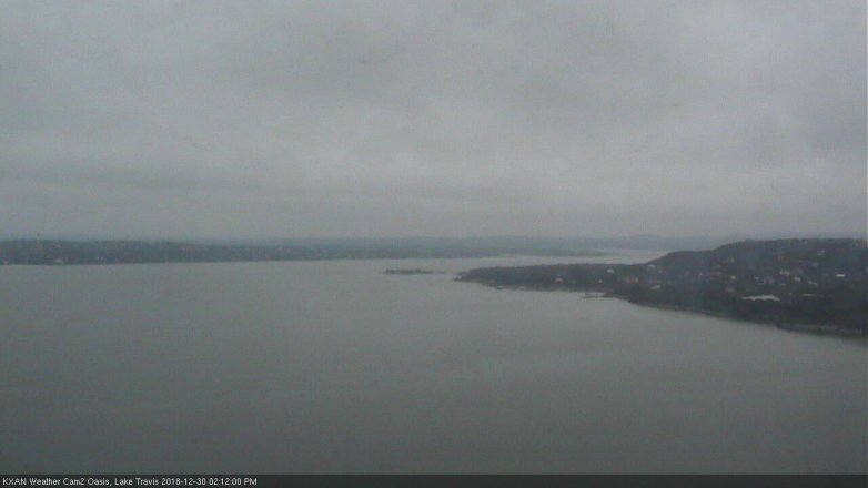 Lake Travis webcam, December 30, 2018 1:15 PM CT