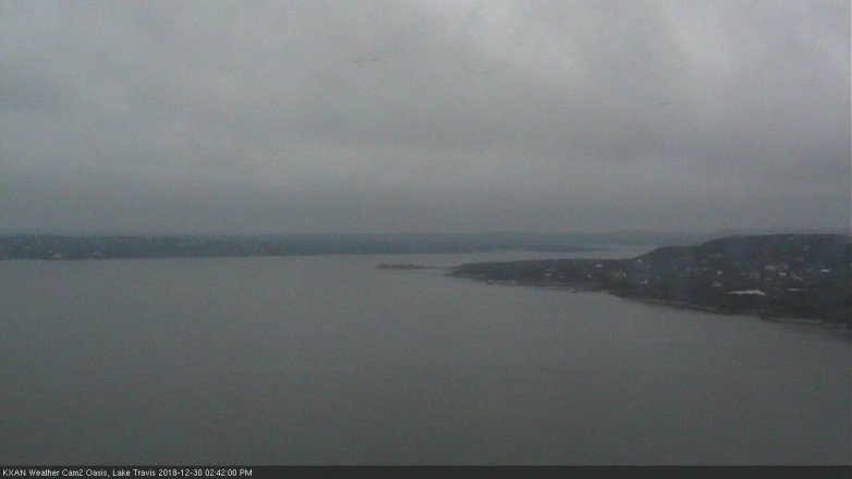 Lake Travis webcam, December 30, 2018 1:45 PM CT