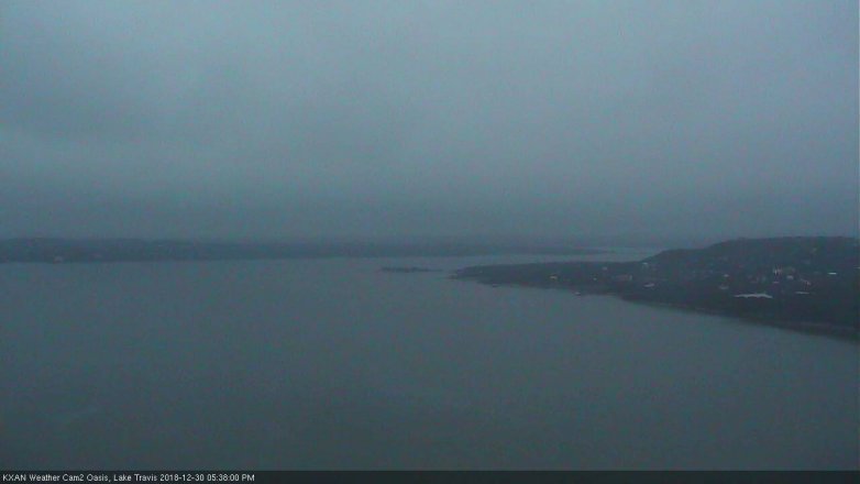 Lake Travis webcam, December 30, 2018 4:40 PM CT