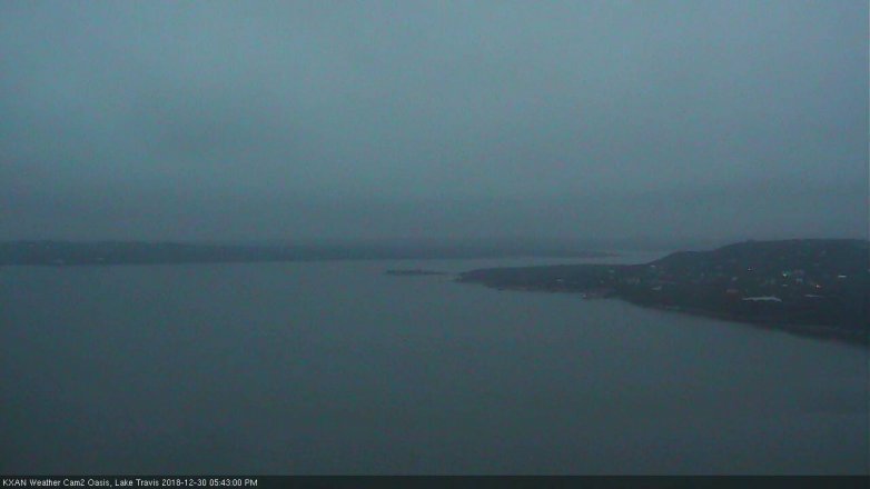 Lake Travis webcam, December 30, 2018 4:45 PM CT